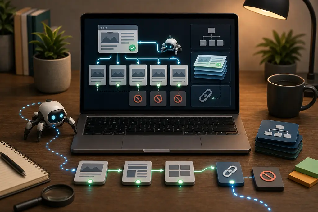 Workflow for crawlability og indeksering med crawler-stier og indekssignaler